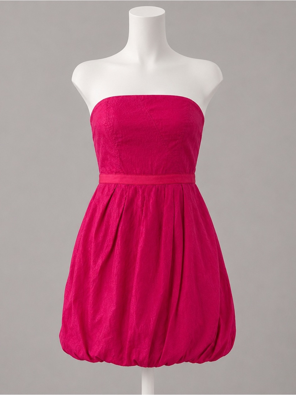 Armani Exchange Y2K Strapless Bubble Hem Mini Dress Pink Sz 2 90s Party Cocktail